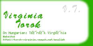 virginia torok business card